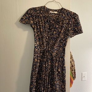 Christy Dawn The Dawn Dress in Navy Anemone Vine